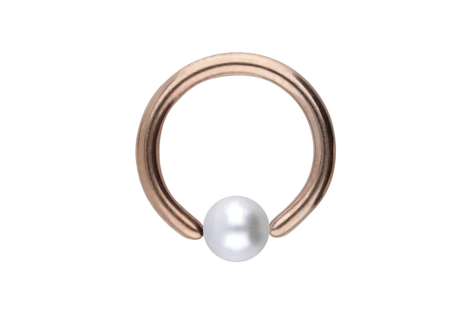 Titan Klemmkugelring Piercing SYNTHETISCHE PERLE